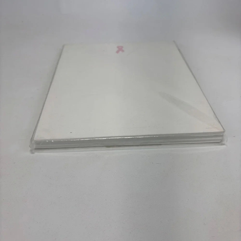 Breast Cancer Awareness Pink Ribbon Stationery Pack White 100 Sheets GardenPaper